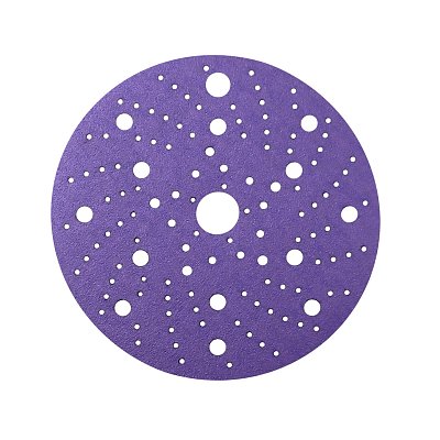 Диск шлифовальный на пленочной основе Sandwox 328 Purple Zirconia Multi holes (150мм, Р120, 100шт) 328.150.120.LC