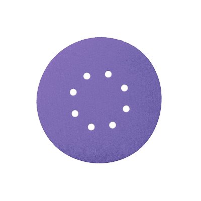 Диск шлифовальный на пленочной основе Sandwox 328 Purple Zirconia 8 отв. (125мм, Р100, 50шт) 328.125.100.08